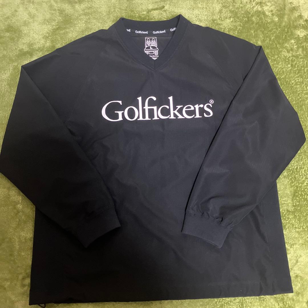 早い者勝ち 激レア Golfickers 黒 Vネックジャケット Ｌサイズ