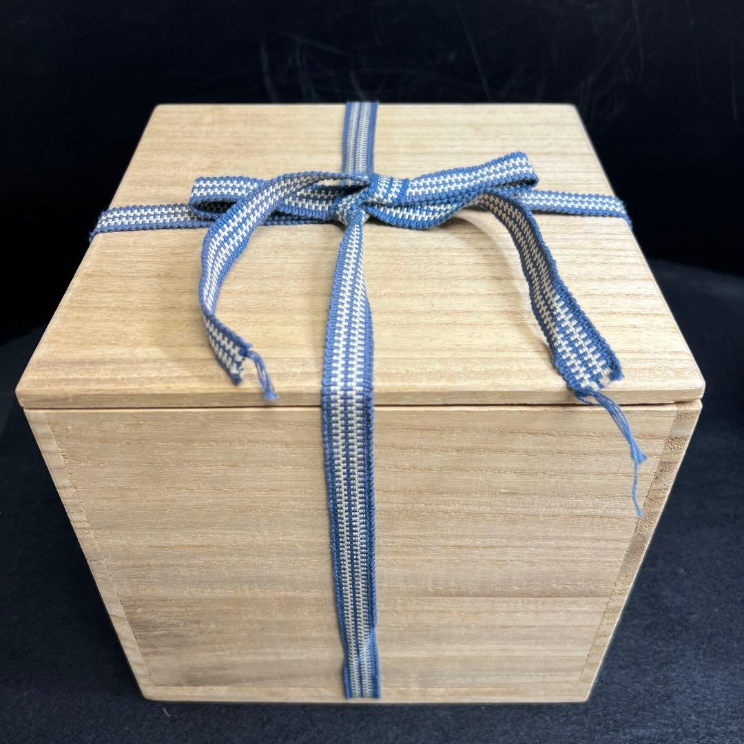 エミール・ガレ 第二期工房酸化腐食彫花入 木箱 幅約14㎝東Y8-0130☆1F