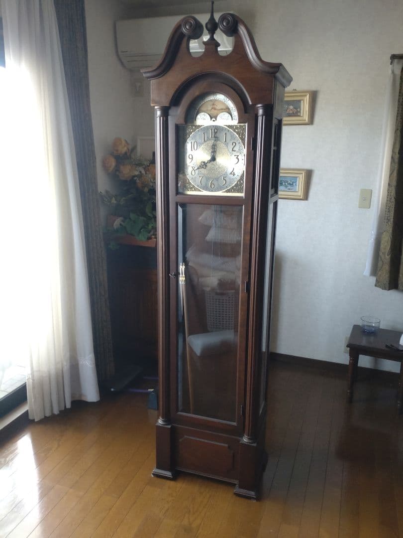 柱時計 ホールクロック Art Clock HT104 ホールクロック シナ材 完成品 柱時計 大型置き時計 置時計 振り子