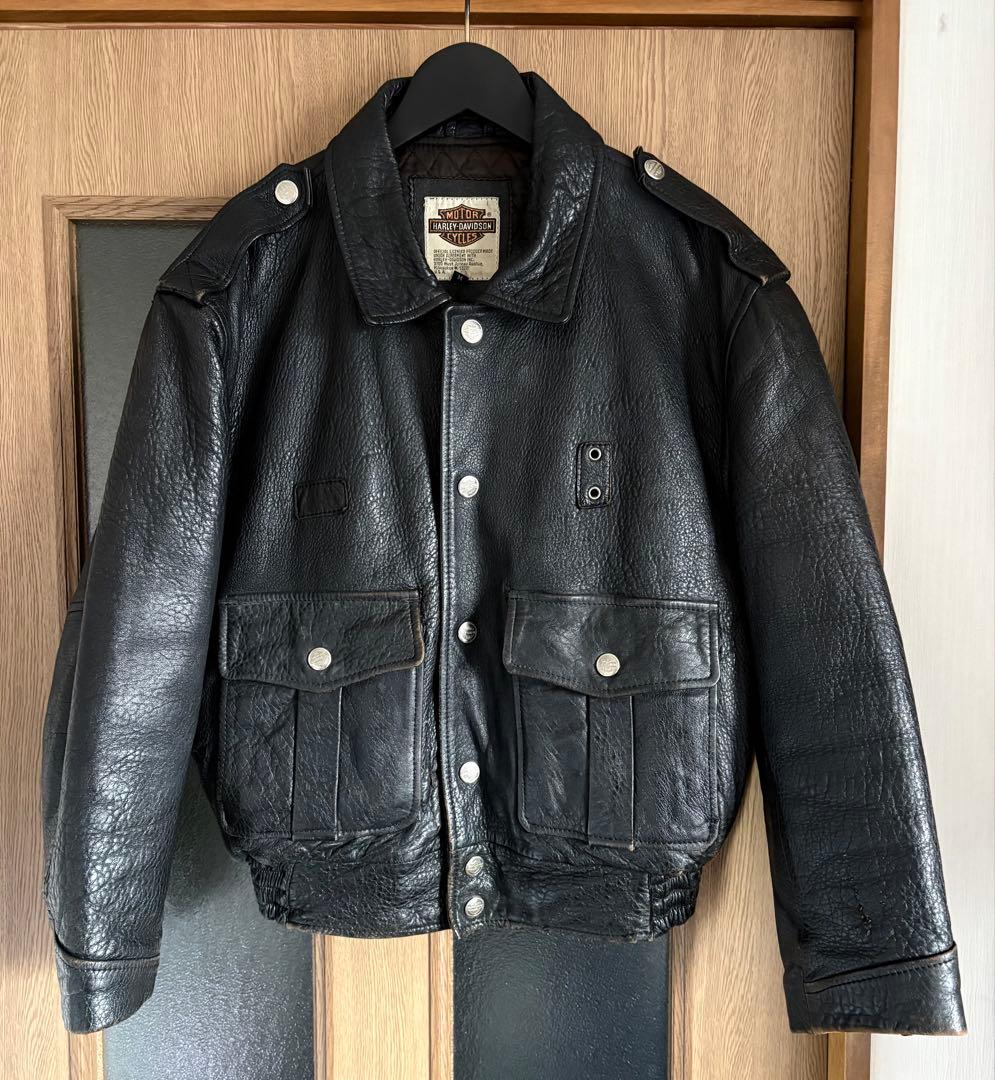 【Harley-Davidson】　ポリスマン　レザージャケット　90年代