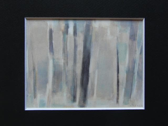 松波照慶、【余韻】、希少な画集画、新品高級額・額装付