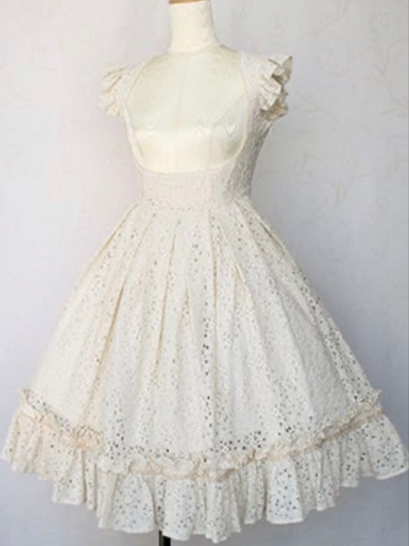 victorian maidenエプロンフリルドレスJSKアイボリー