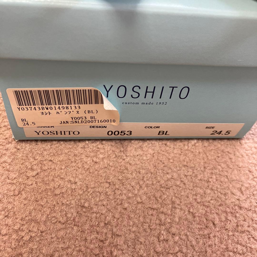 【新品】YOSHITO ヨシト 黒 パンプス 24.5cm 本革クロスストラップ
