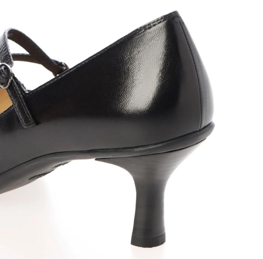 【新品】YOSHITO ヨシト 黒 パンプス 24.5cm 本革クロスストラップ