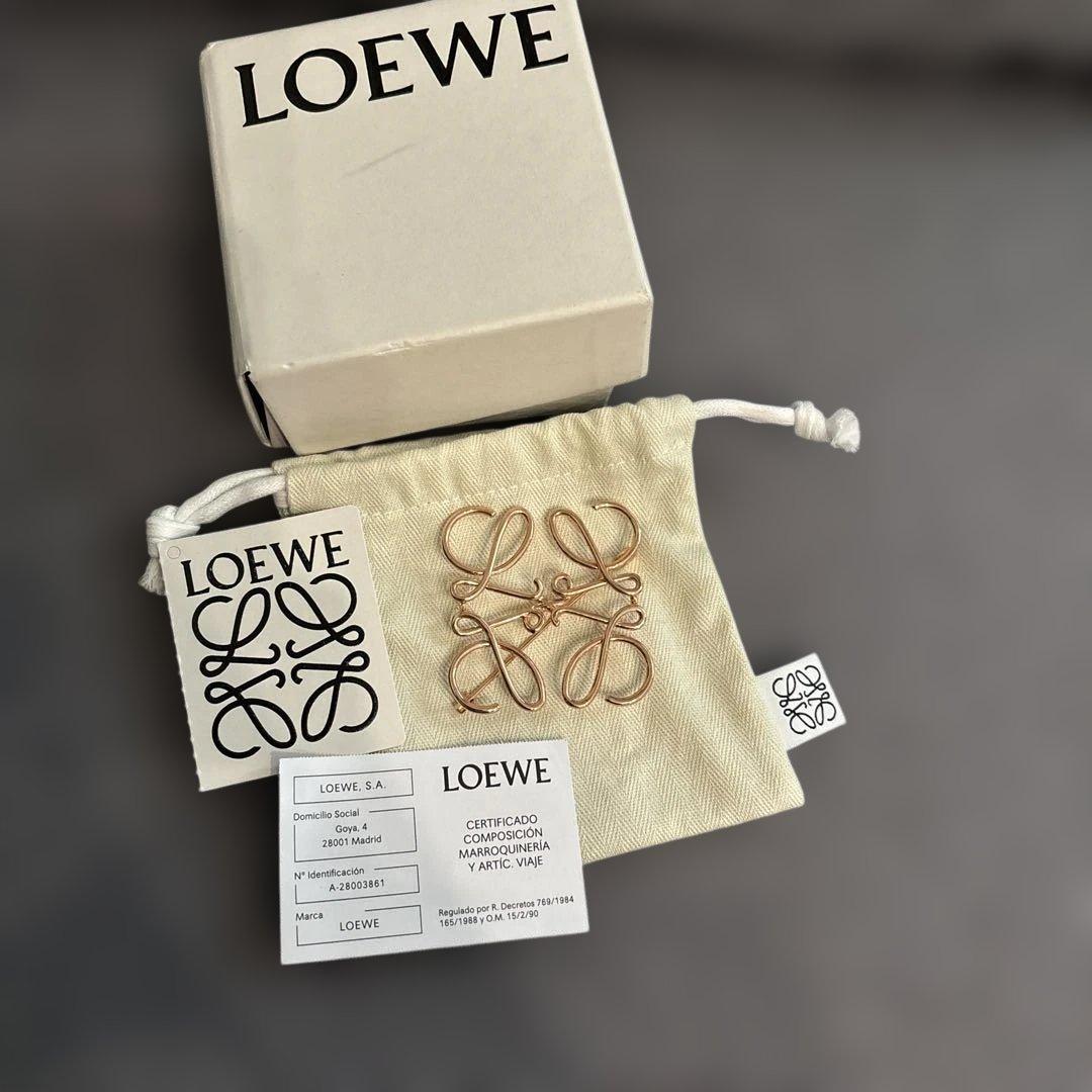 正規品ロエベブローチ　ピンクゴールド