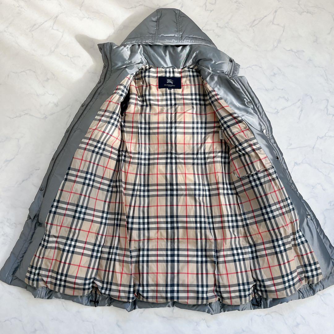 希少 美品 バーバリーロンドン ダウンコート ノバチェック ベルト