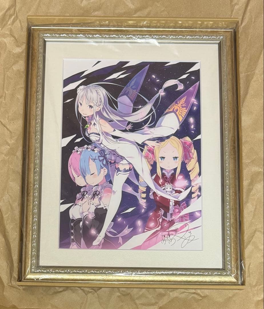『Re:ゼロから始める異世界生活』複製サイン入りB4キャラファイングラフ Re:ゼロから始める異世界生活』複製サイン入りB4キャラファイングラフ