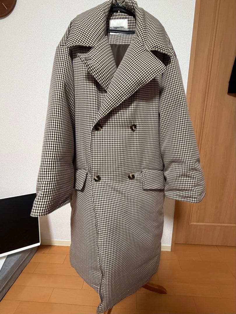タイムセール【tageechita】クラシカルチェックダウンコート - メルカリ