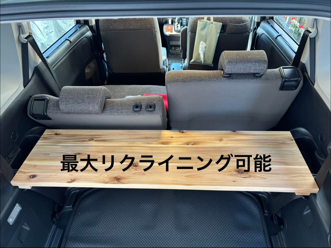 新型シエンタ10系専用設計】ハンドメイド杉無垢材ラゲージボード｜車
