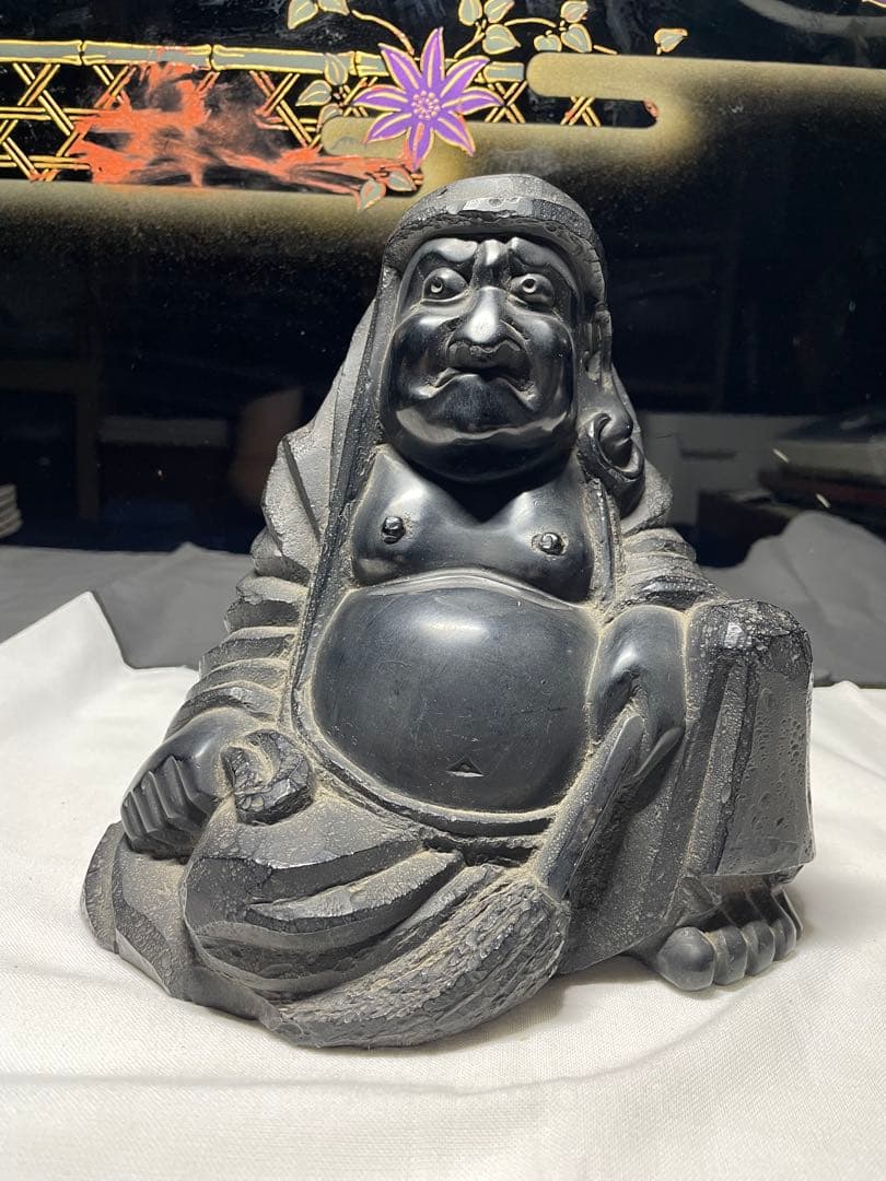 達摩。木仏像。木佛。昭和時代。古美術。骨董品。舊家蔵出し。希少品