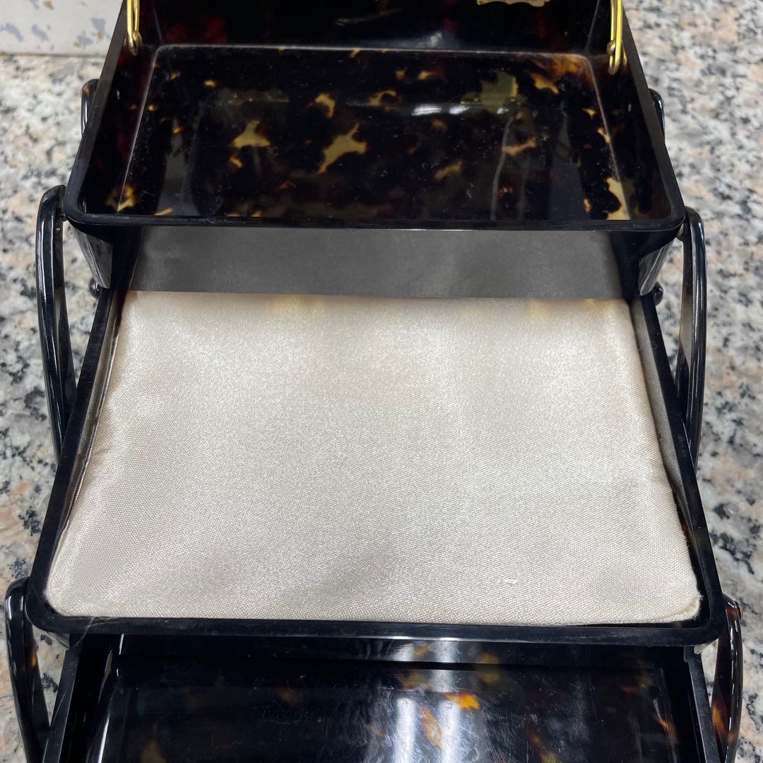 江崎べっ甲店 三段 折りたたみ ジュエリーボックス 宝石箱