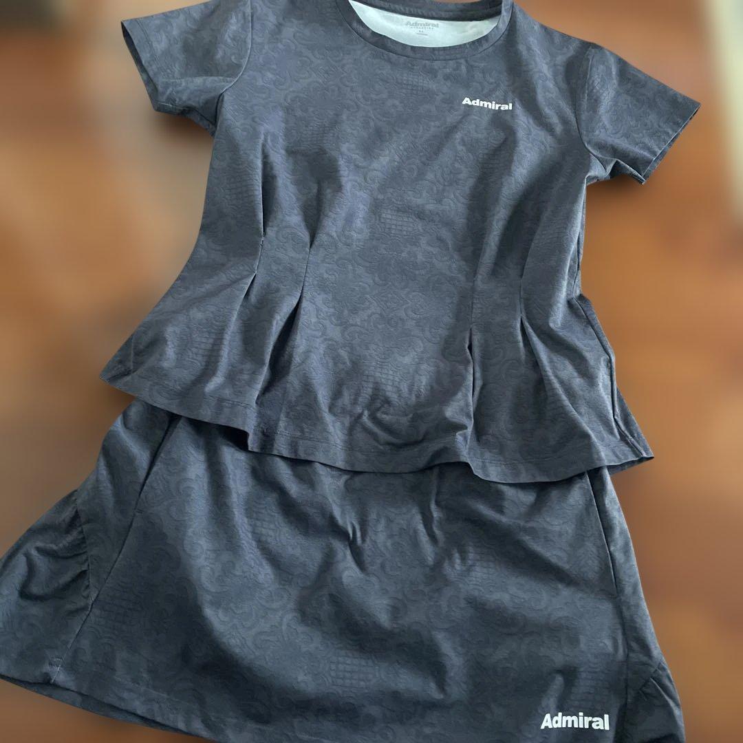 Admiral 新品スカート付きトップス LLサイズ ダークグレー　上下セット