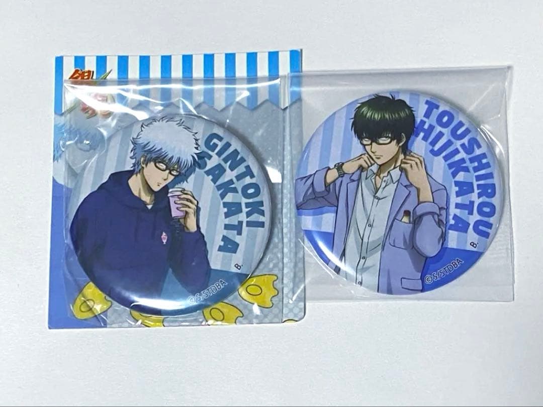 銀魂 JINS 缶バッジ 銀時 土方 メガネ 眼鏡