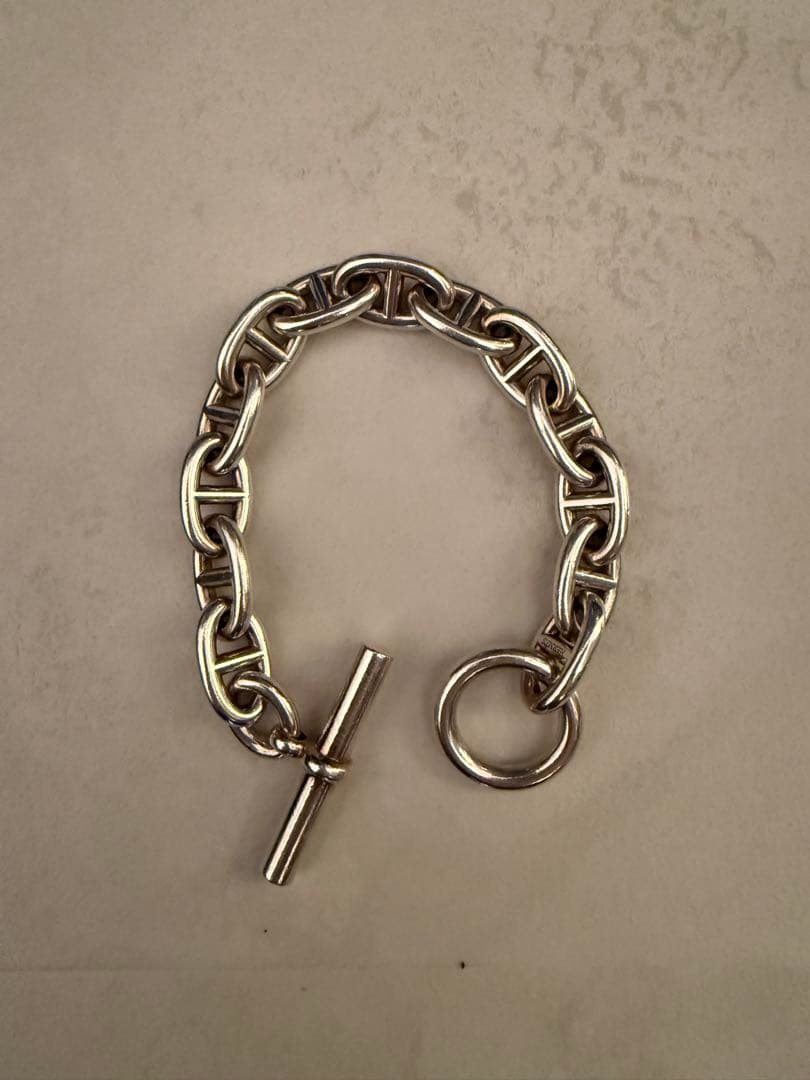 HERMES シルバーチェーンブレスレット