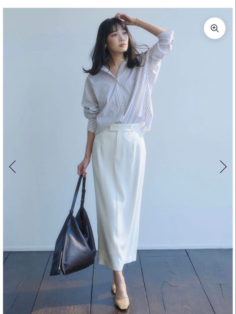 ダブルサテンナロースカート　anuans ECRU 1 anuans｜ダブルサテンナロースカート | Rakuten Fashion(楽天