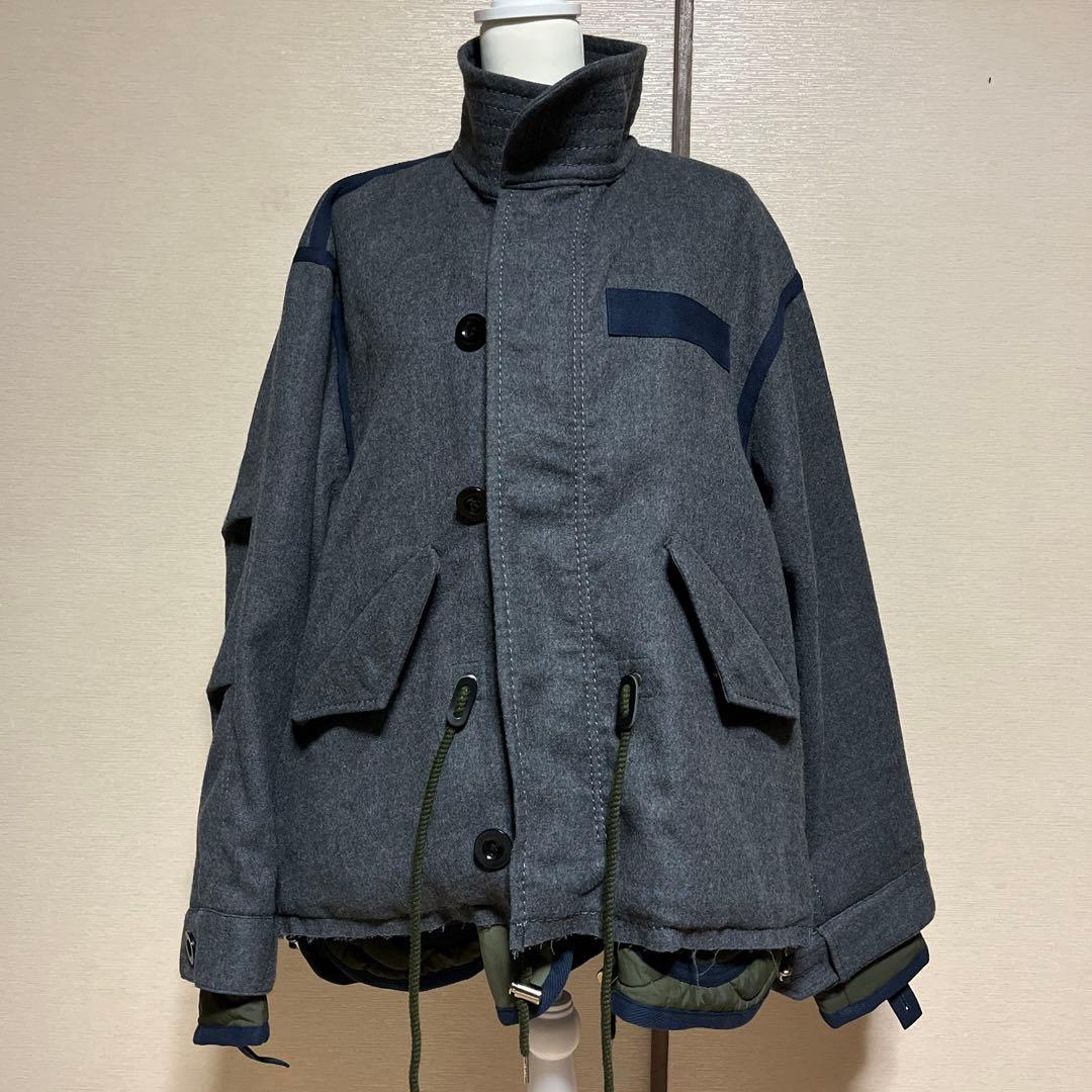 sacai 「Wool Melton Blouson」 ウールメルトンブルゾン - メルカリ