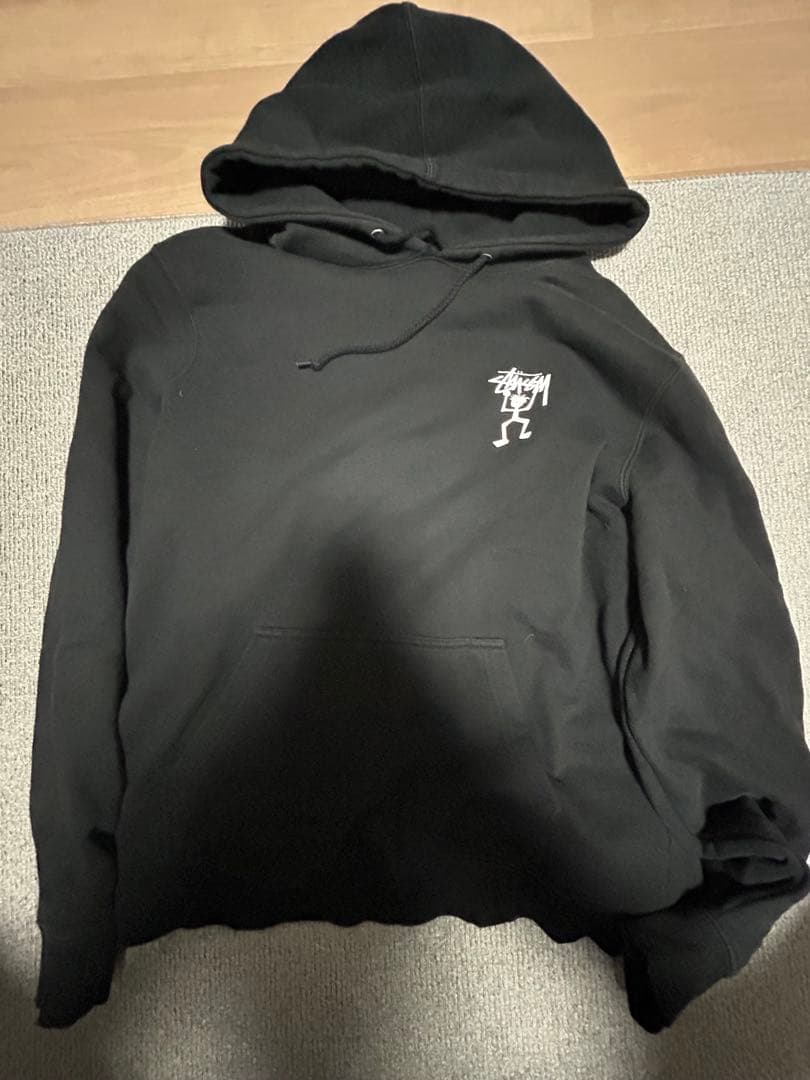 Stussy シャドーマンブラック パーカー Mサイズ - メルカリ