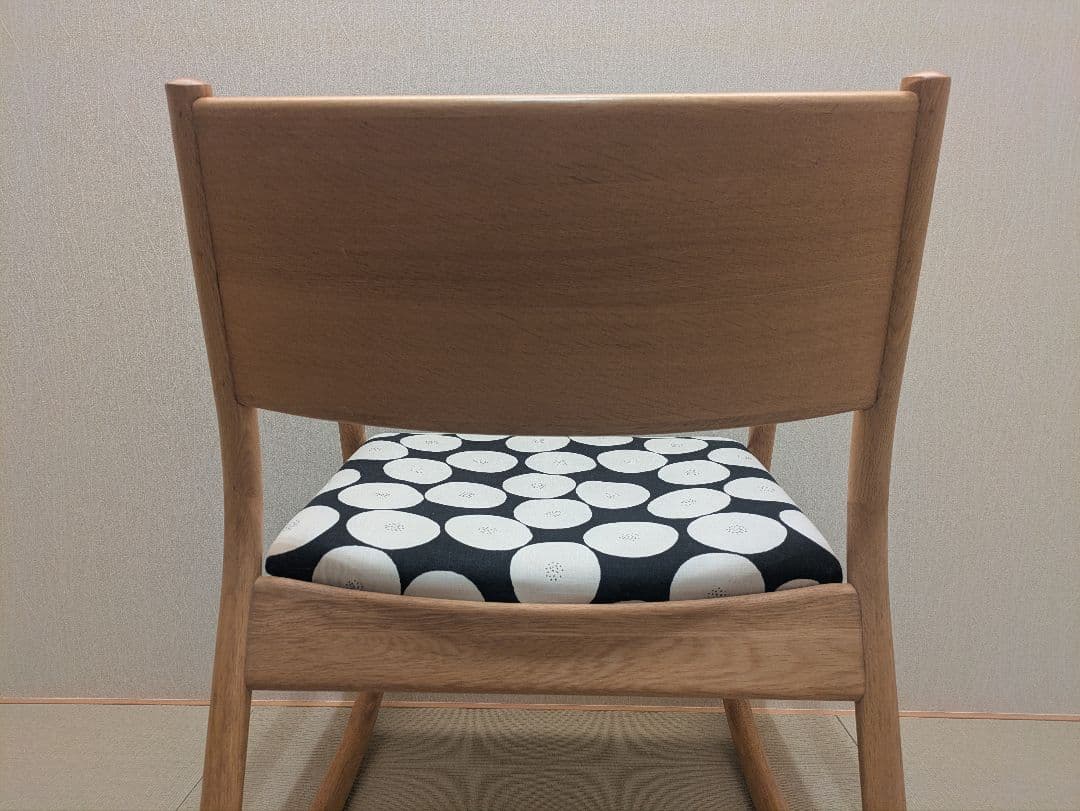 U-La】ロッキングアームチェア オーク 座面ハンドメイド グッドデザイン