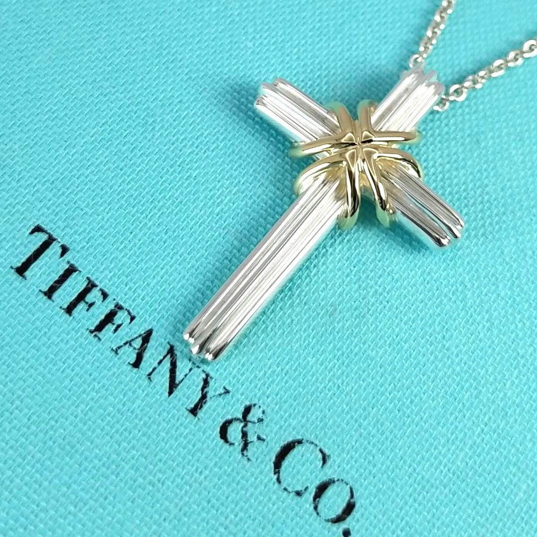 ★SALE★【ティファニー】シグネチャー　クロス　十字架　コンビ　ペンダント