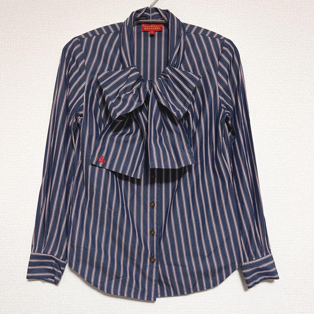 ヴィヴィアンウエストウッド　ブラウス　ボウタイ　リボン　ストライプ Vivienne Westwood - ヴィヴィアンウエストウッド Vivienne Westwood