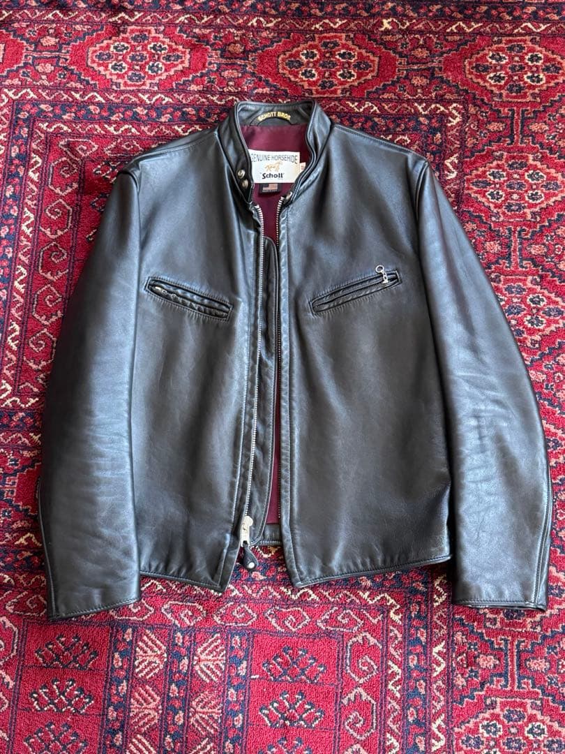 期間限定セール　早い者勝ち　schott ライダースジャケット 641xx 42 Schott N.Y.C（ショット） Schott 641XXH HORSEHIDE CAFE RACER レザー