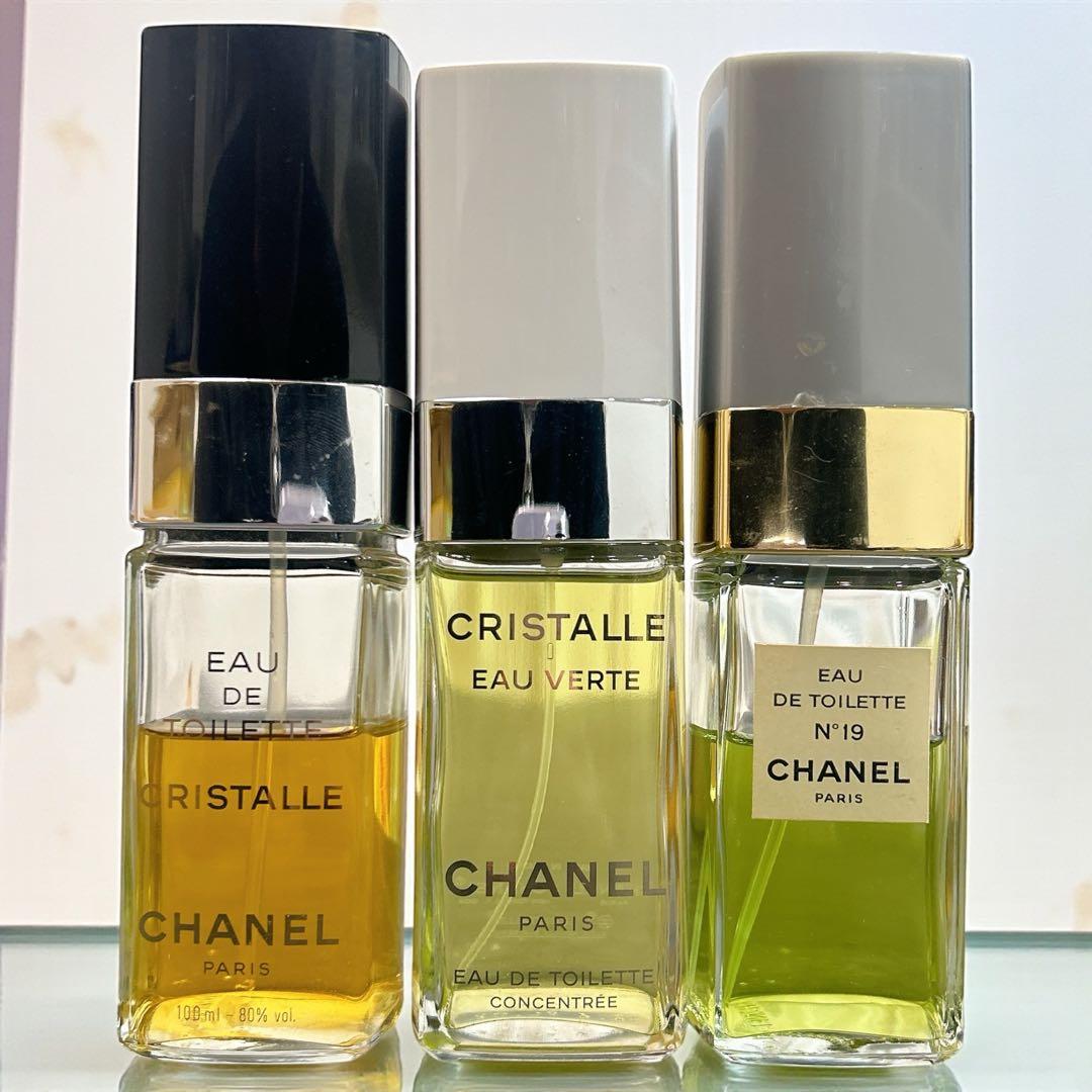 シャネル 香水 3本 クリスタル オー ヴェルト No.19 EDT 100ml