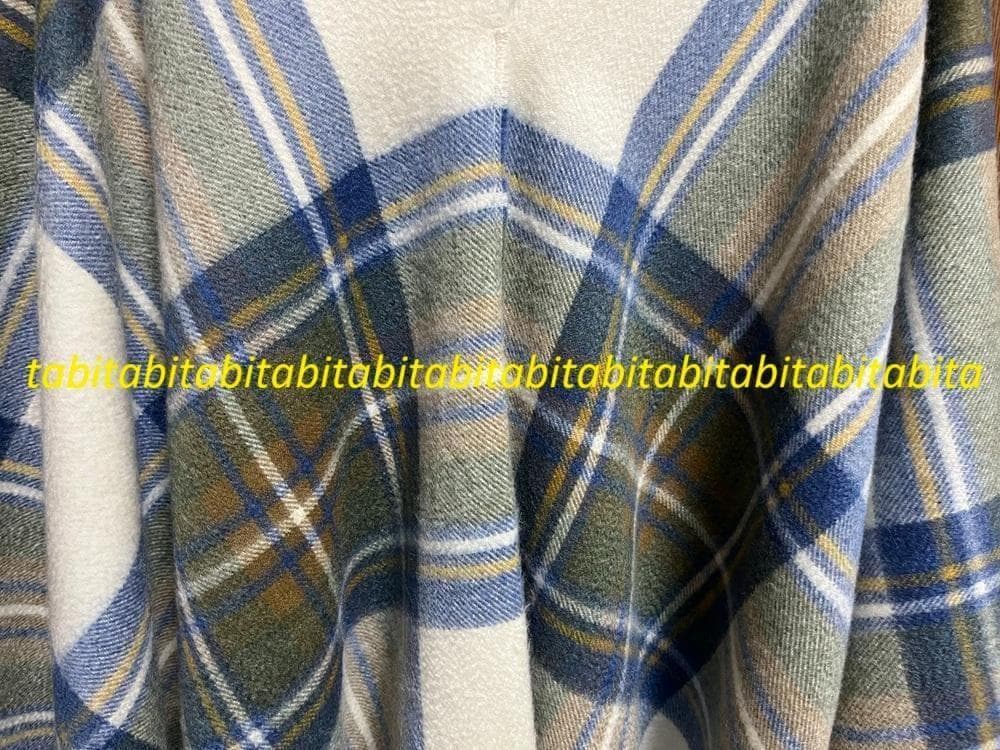 2/3限定値下 レア cristaseya カシミヤ チェック ポンチョ - メルカリ