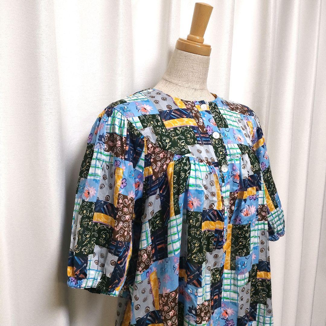 TUNIC 鴨居羊子 総柄 パジャマ プルオーバー