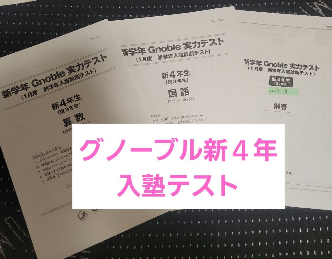 新学年 Gnoble 実力テスト 新4年生 - メルカリ
