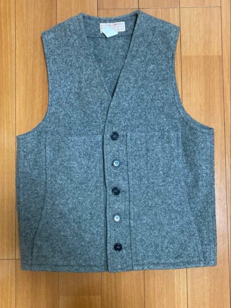 リ*ン様 00s　FILSON 100% ヴァージンウール ベスト グレー