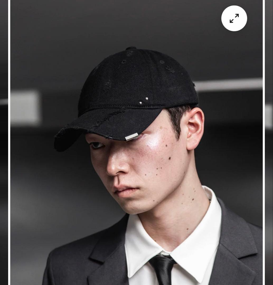 帽子 Jentlouis Silver Accent Denim Cap 受注制【Never mind the XU】studs denim cap (2color) / 【ネバー