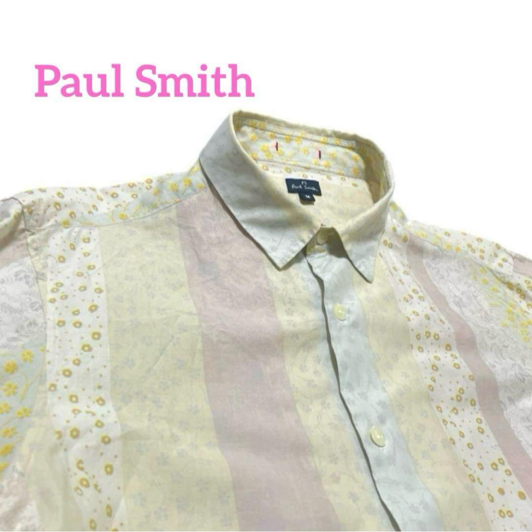 ポールスミス シャツ 花柄シャツ 総柄シャツ カジュアルシャツ イエロー系 M Paul Smith ポールスミス 花柄シャツ 長袖 Mサイズ｜Yahoo!フリマ（旧