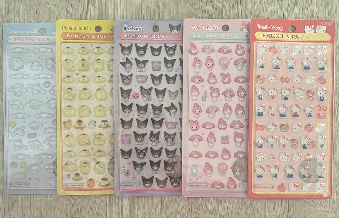 サンリオ ボンボンドロップシールmini 5枚セット