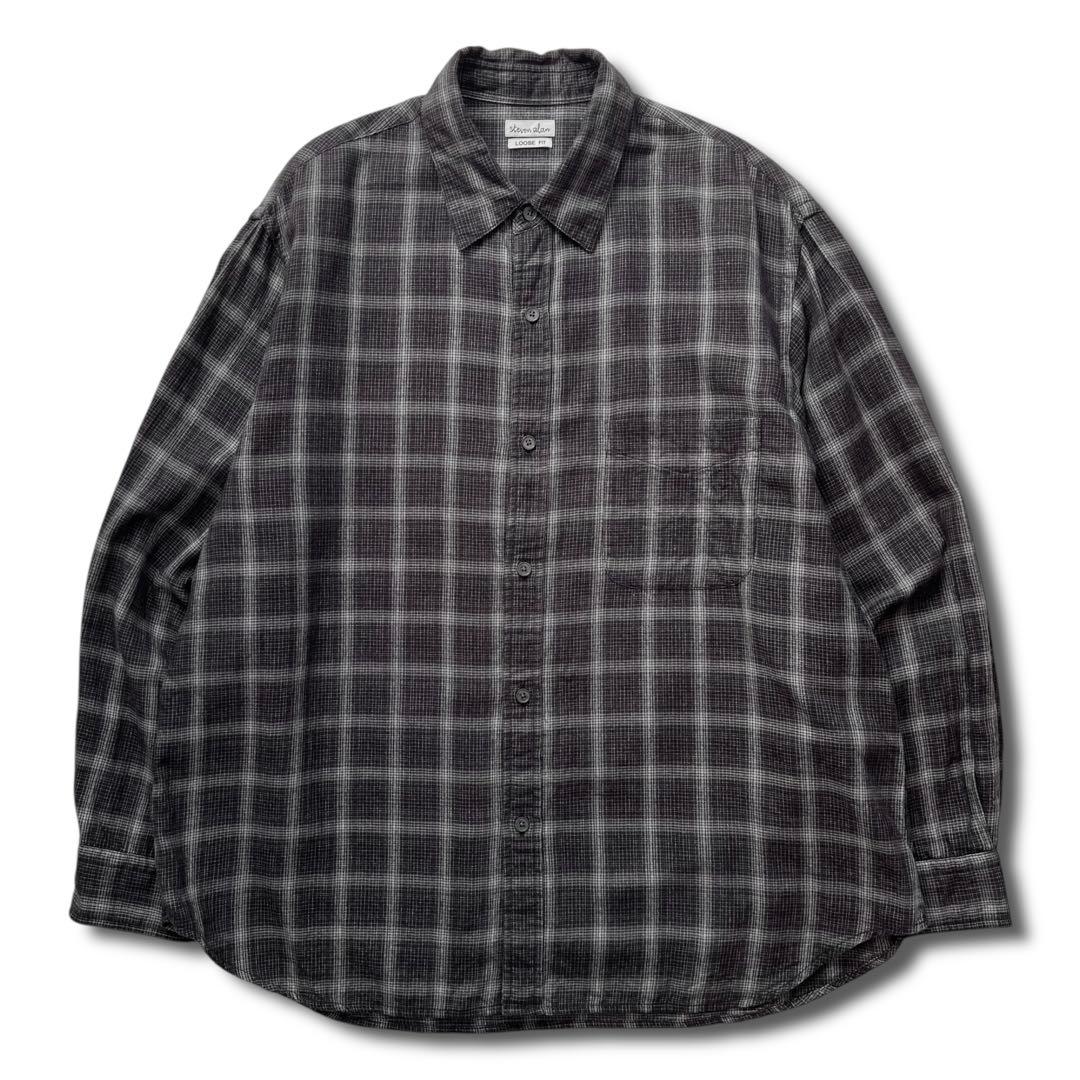 極美品 Steaven Alan C/CLS OMBR BOX SHIRT