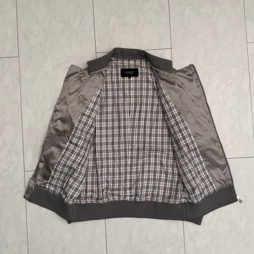 Burberry black label ブルゾン ノバチェック シルバー M - メルカリ