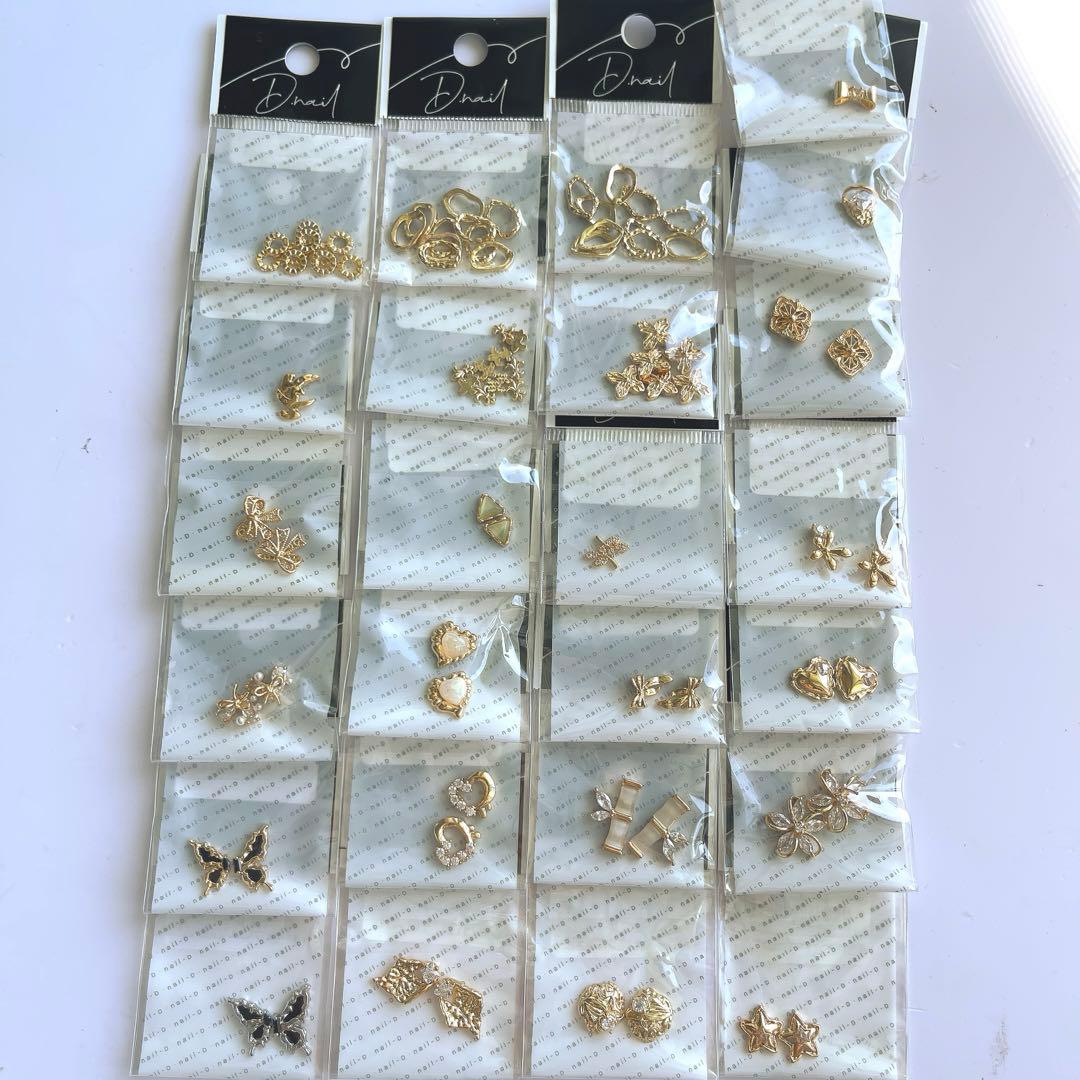 【破格‼️高品質ゴールドパーツ】D.nailビジューパーツ25種まとめ売り