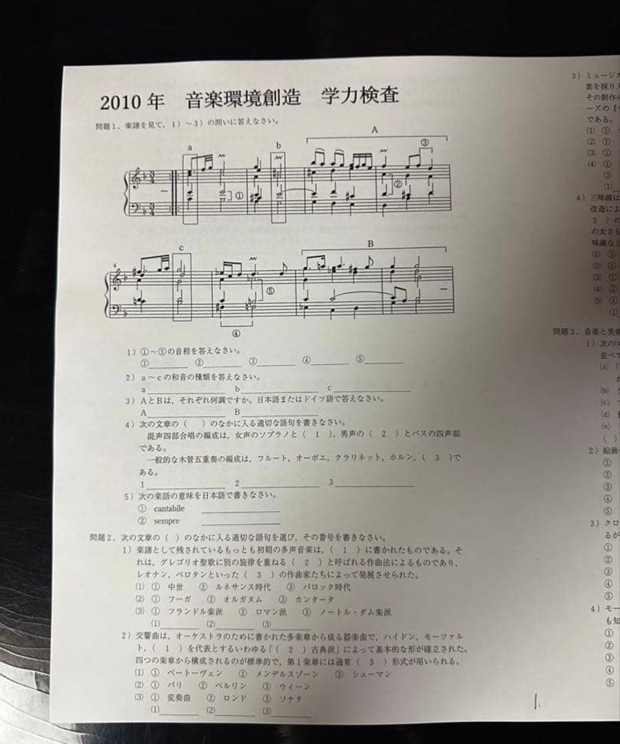 東京藝術大学 音楽環境創造科 対策プリント - メルカリ