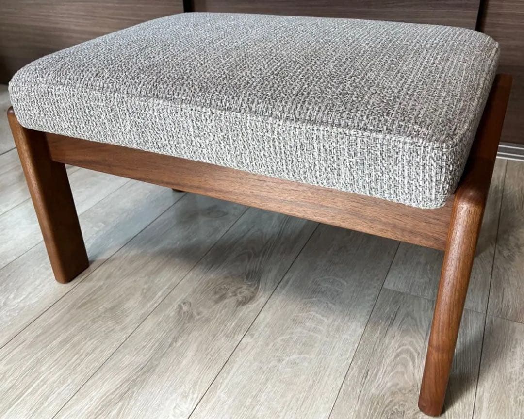 【美品】ナガノインテリア オットマン LC007-1S WN-OM-AF1002 NAGANO INTERIOR REAL tsumugi stool / ナガノインテリア リアル