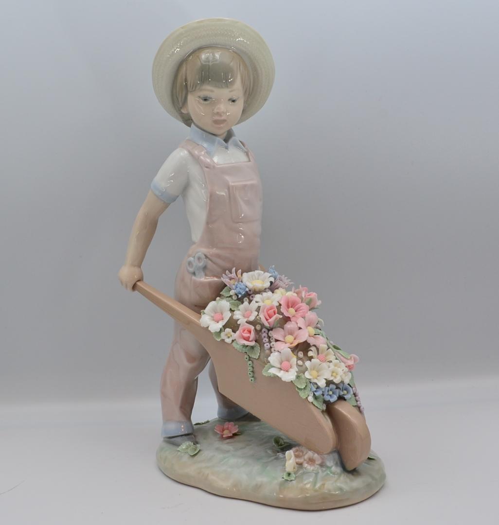 花車　＃1283　★リヤドロ　スペイン　ポーセリン　ヴィンテージ　欠けあり 花車 ＃1283 ☆リヤドロ スペイン ポーセリン ヴィンテージ 欠けあり