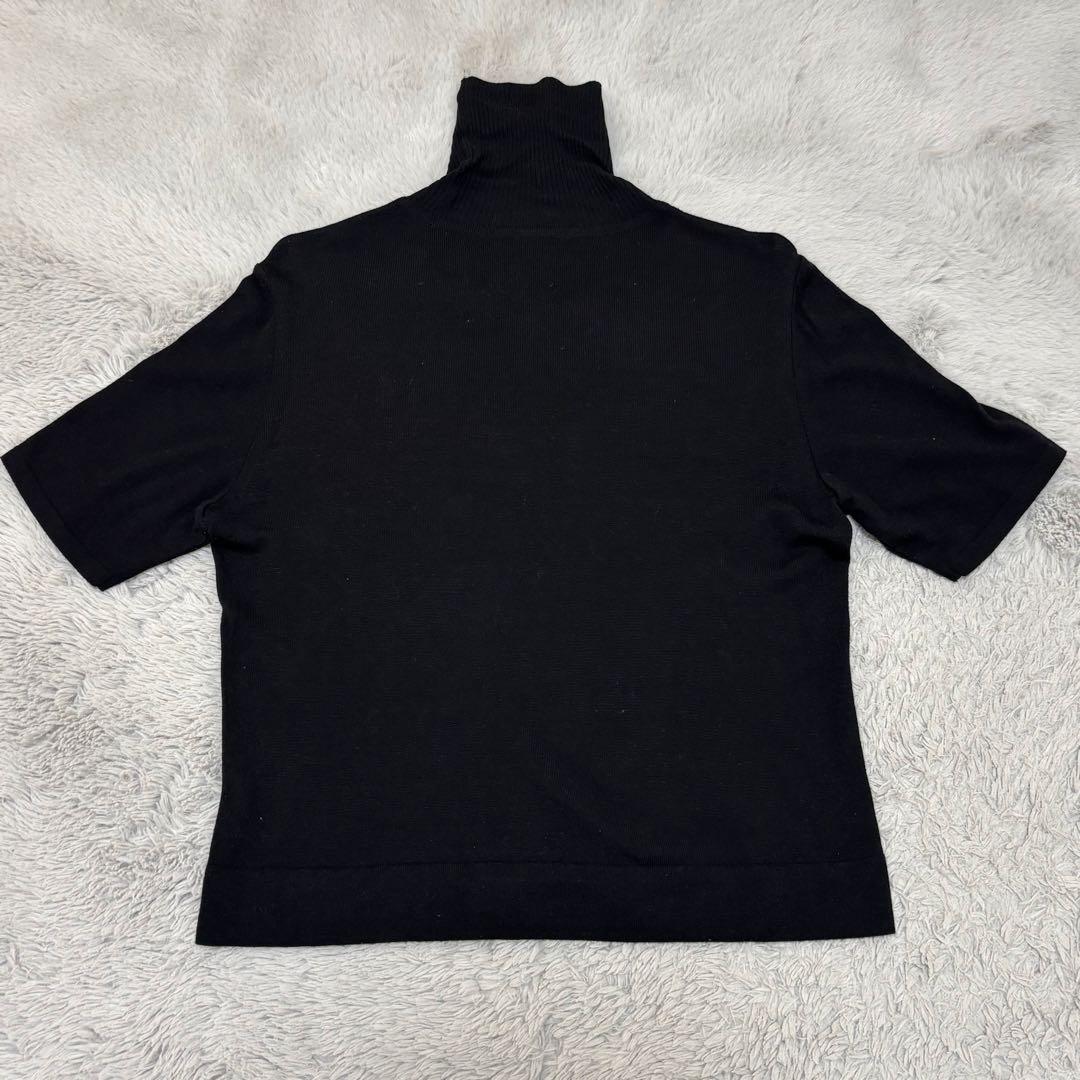 LEONARD レオナール ハイネック カシミヤ 半袖 ラインストーン M 花柄