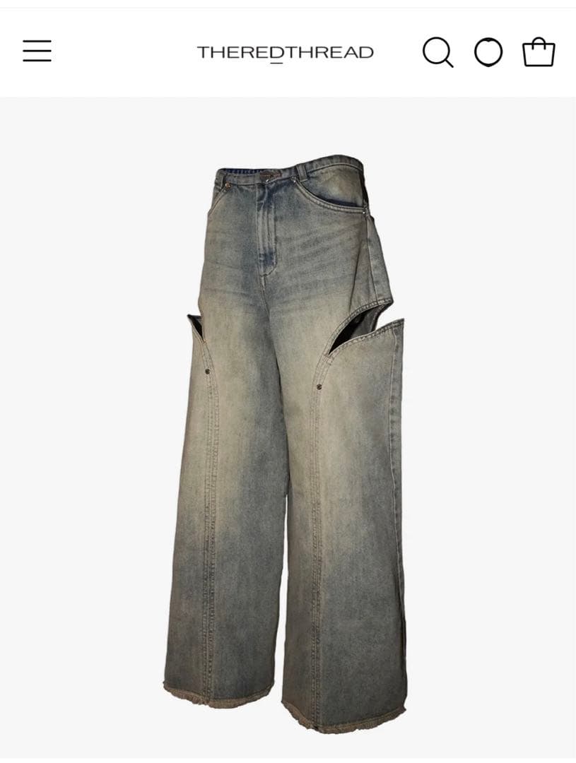 パンツ theredthread S cutting denim 2