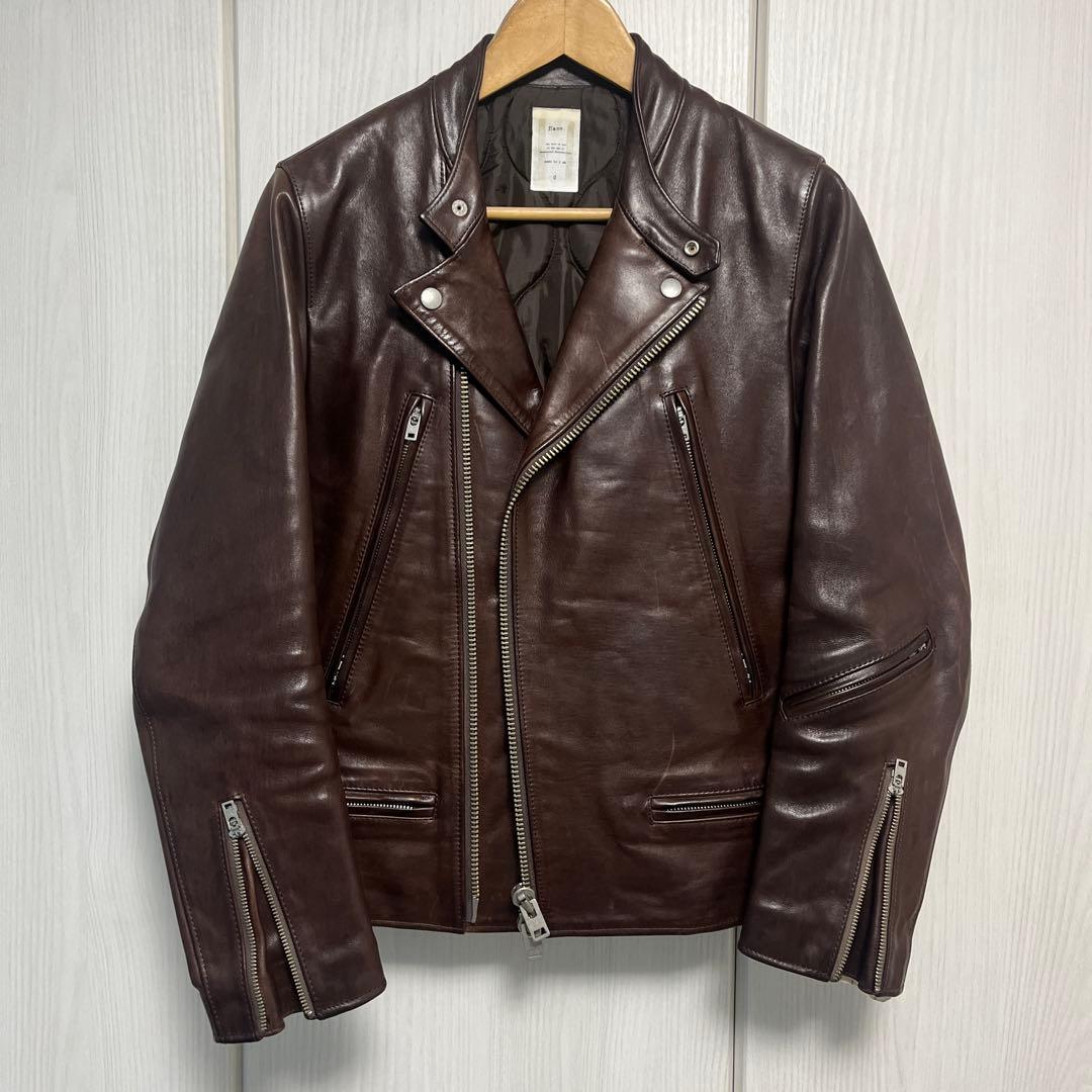 ジ*急様 Name. レザーライダースコードバンダークブラウン名作0トムフォード