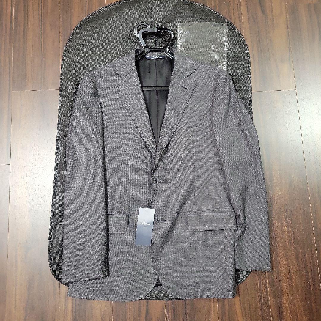 【NEW YORKER】チャコールグレー ジャケット NEWYORKER（ニューヨーカー） ジャケット ノーカラージャケット マット