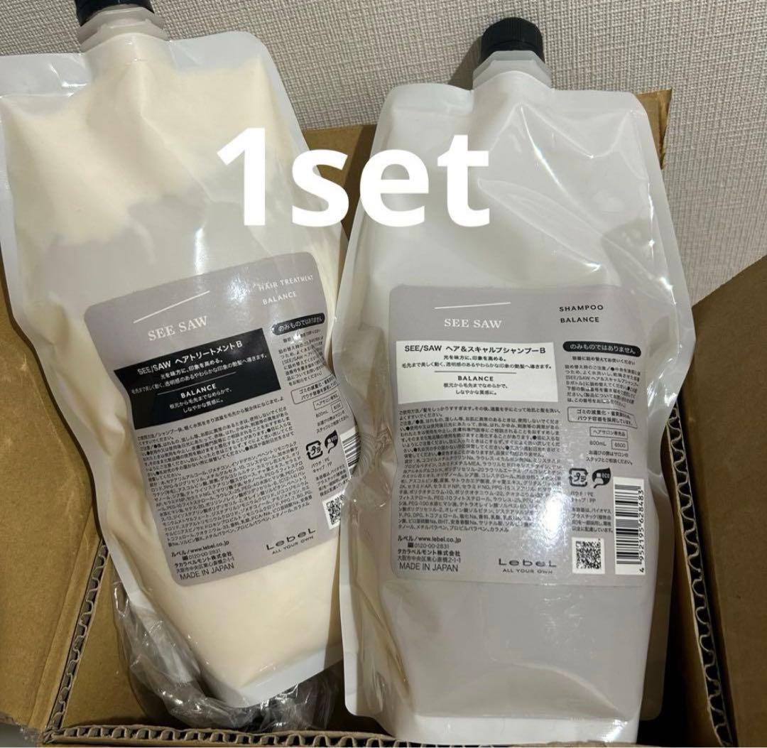 シーソー (バランス) ヘア＆スキャルプシャンプーとヘアトリートメント800ml