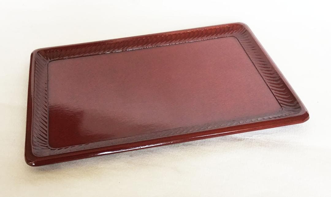 お盆トレー 長角盆 えぐり後藤塗 31.5㎝ 漆器 漆塗り 讃岐漆器