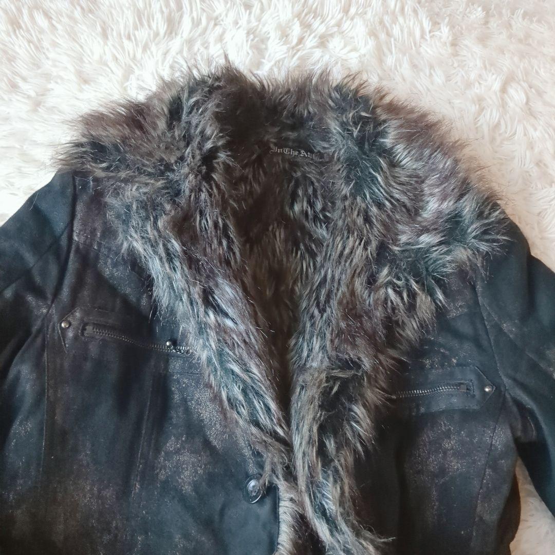 in the attic Y2K ファーフェイクムートンジャケット お兄系 平成 y2k