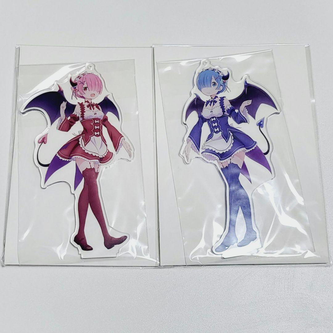 リゼロ レム ラム ビッグアクリルキーホルダー スタンド 天使小悪魔 Re:ゼロから始める異世界生活』×「SHIBUYA SCRAMBLE FIGURE」POP UP