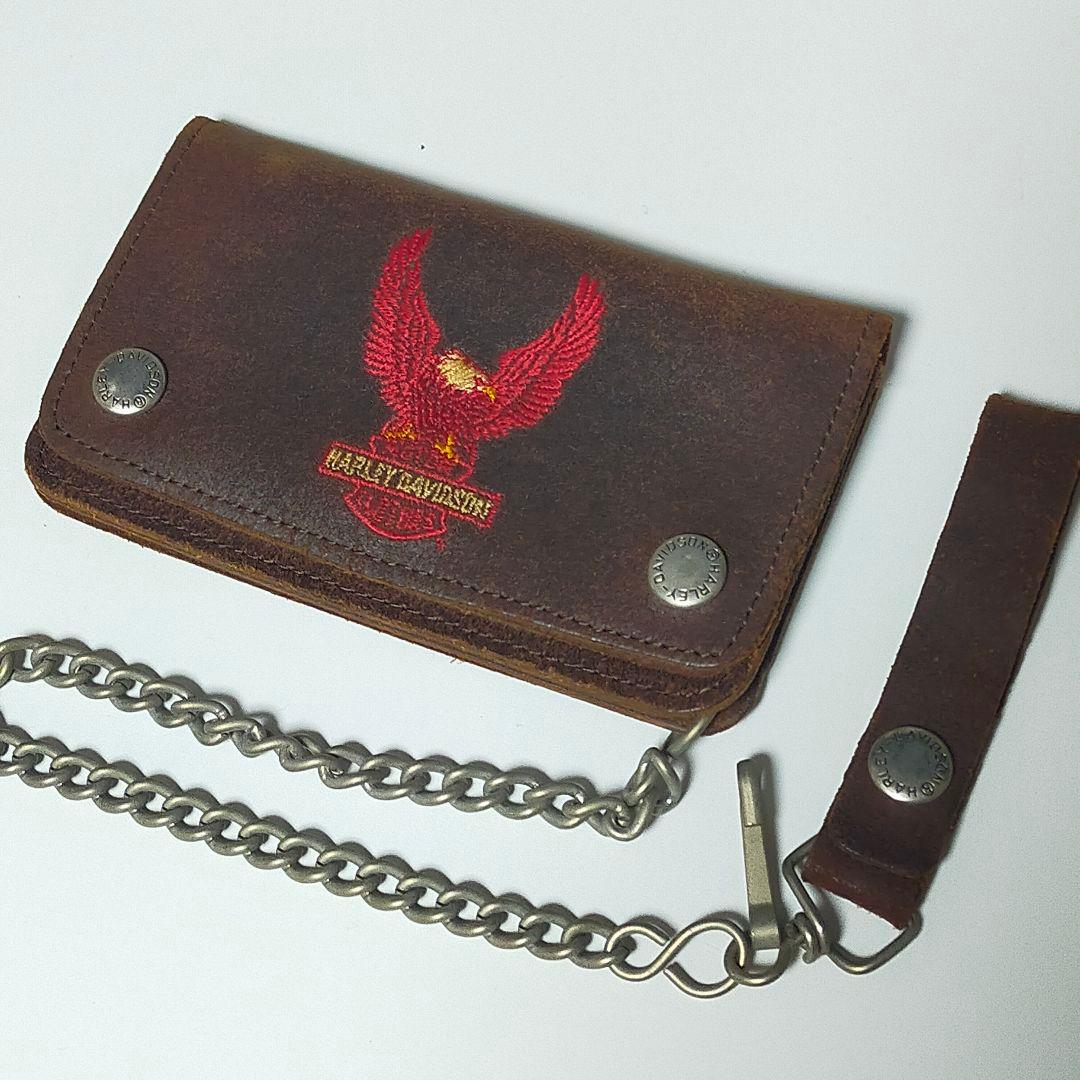 ハーレーダビッドソン 90s オールド トラッカーウォレット 財布 刺繍