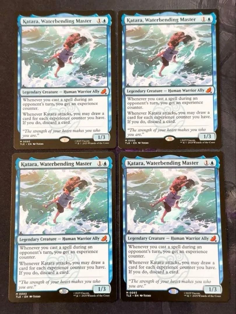 水の技の達人、カタラ　英語　4枚セット