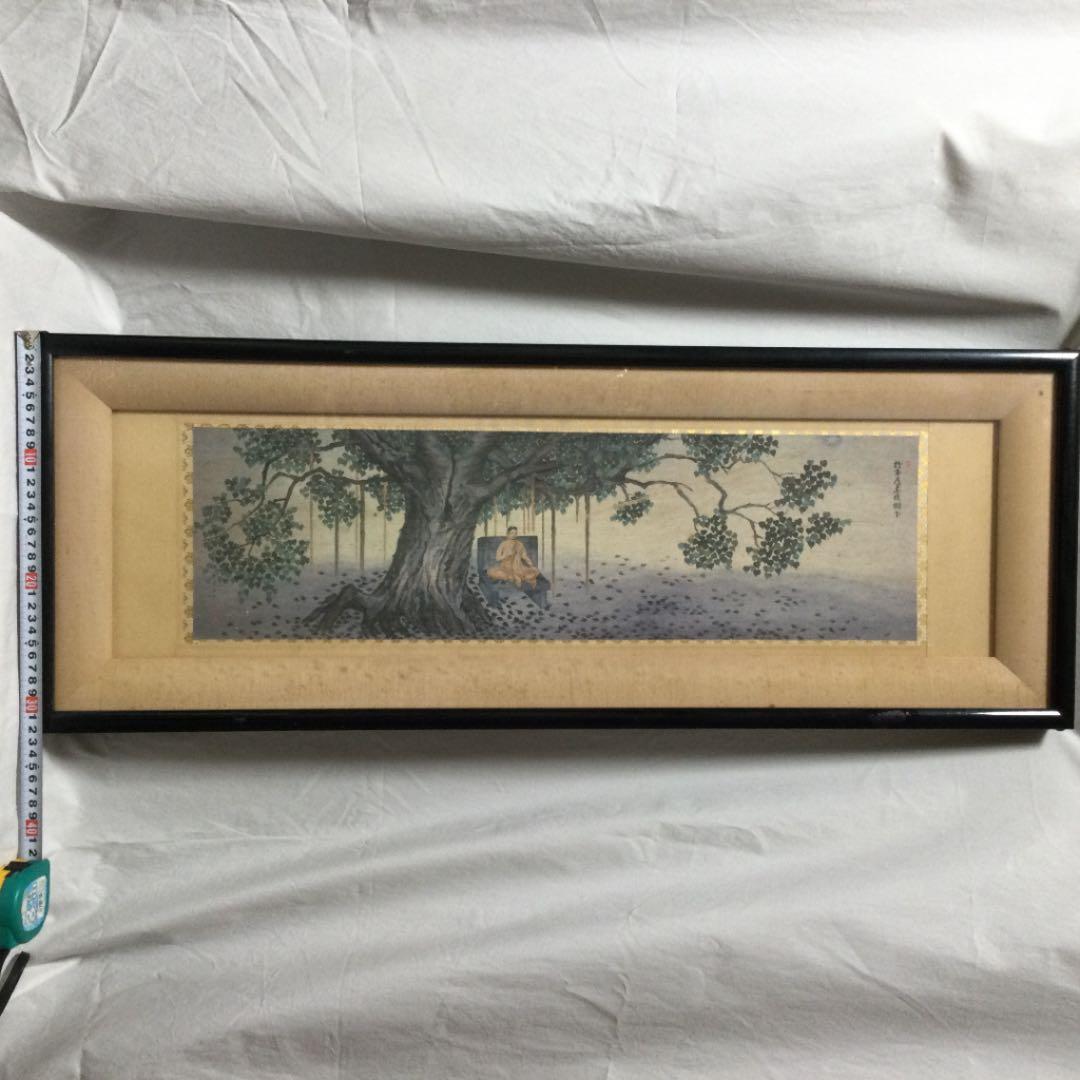 ブッタの修行の絵、水彩？